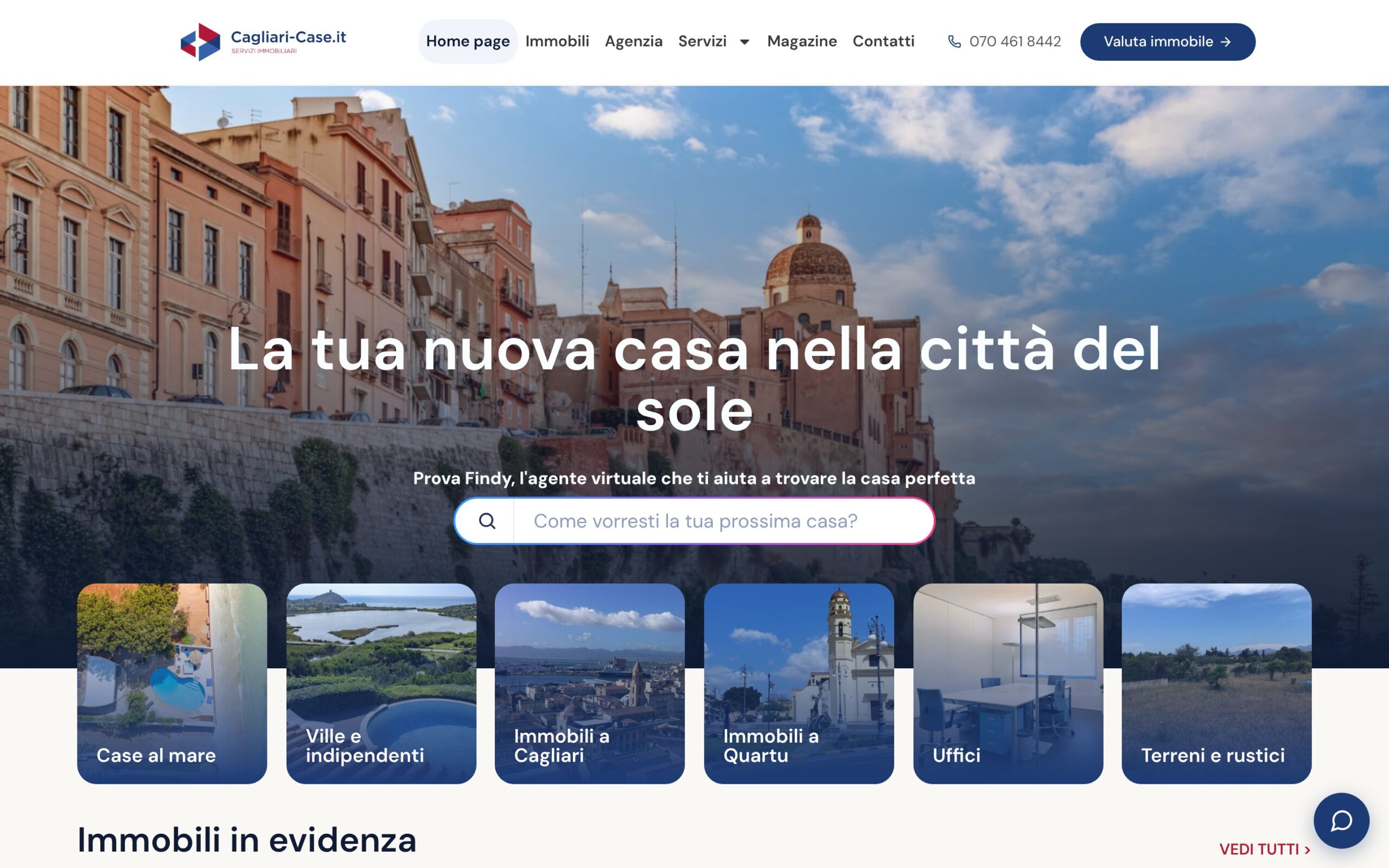 Il sito di Cagliari Case