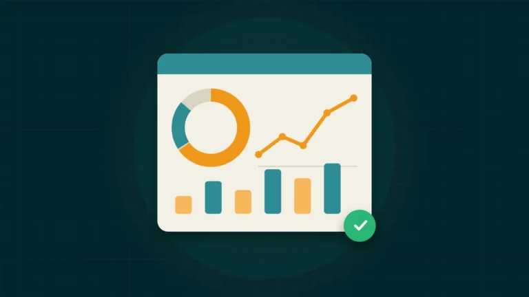 Cruscotto con grafico a ciambella, linea e barre: i dati di Google Analytics 4