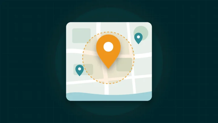 Mappa con strade, raggio e segnaposto: la SEO locale